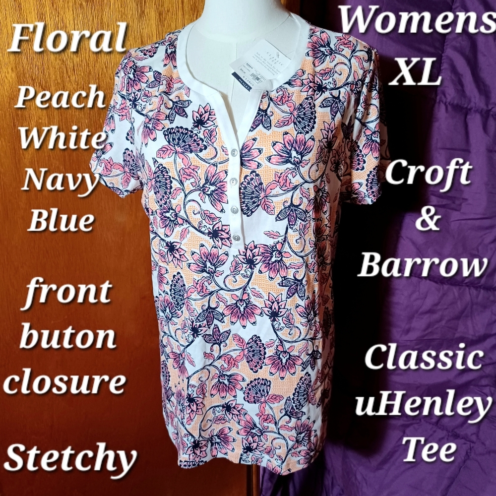 CROFT & BARROW Floral  print Women"s XL - Picture 7 of 7